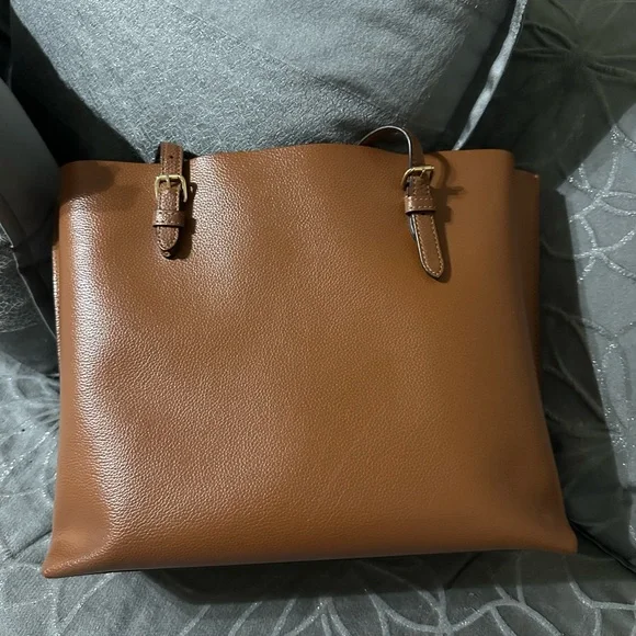 Coach Mollie Tan Leather Tote Bag - Picture 3 of 11